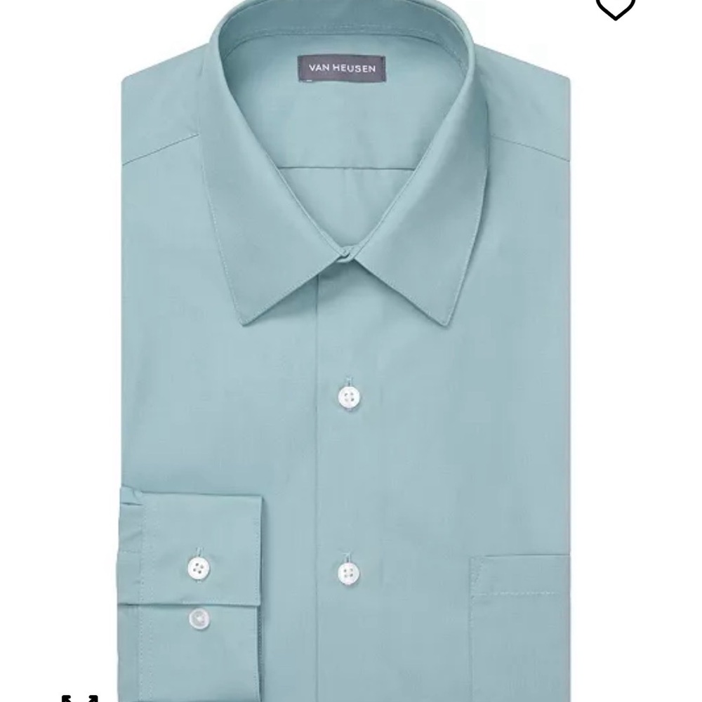 Van Heusen Ocean Mist Blue Classic Fit Dress Shirt 17 34/35 NWT